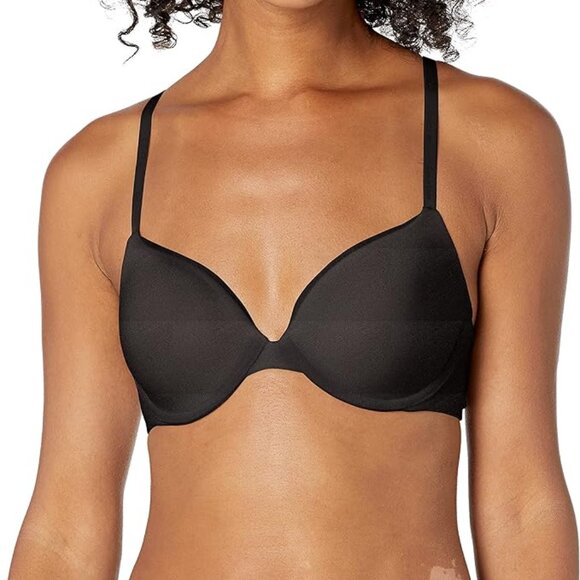 **Calvin Klein** Constant Convertible Strap Lightly Lined Demi Bra 32D Black NWO - Picture 1 of 5